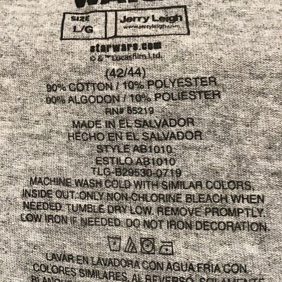 Star Wars T-Shirt Large - Jerry Leigh - Luke/Darth Vader Scene - Picture 2 of 3